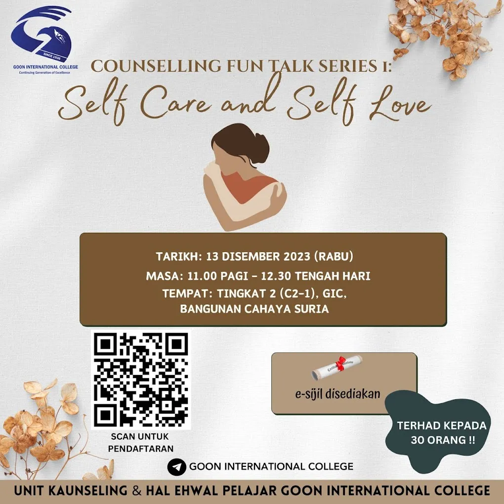 Self-Care and Self-Love: A Counseling Fun Talk Series at Goon International College